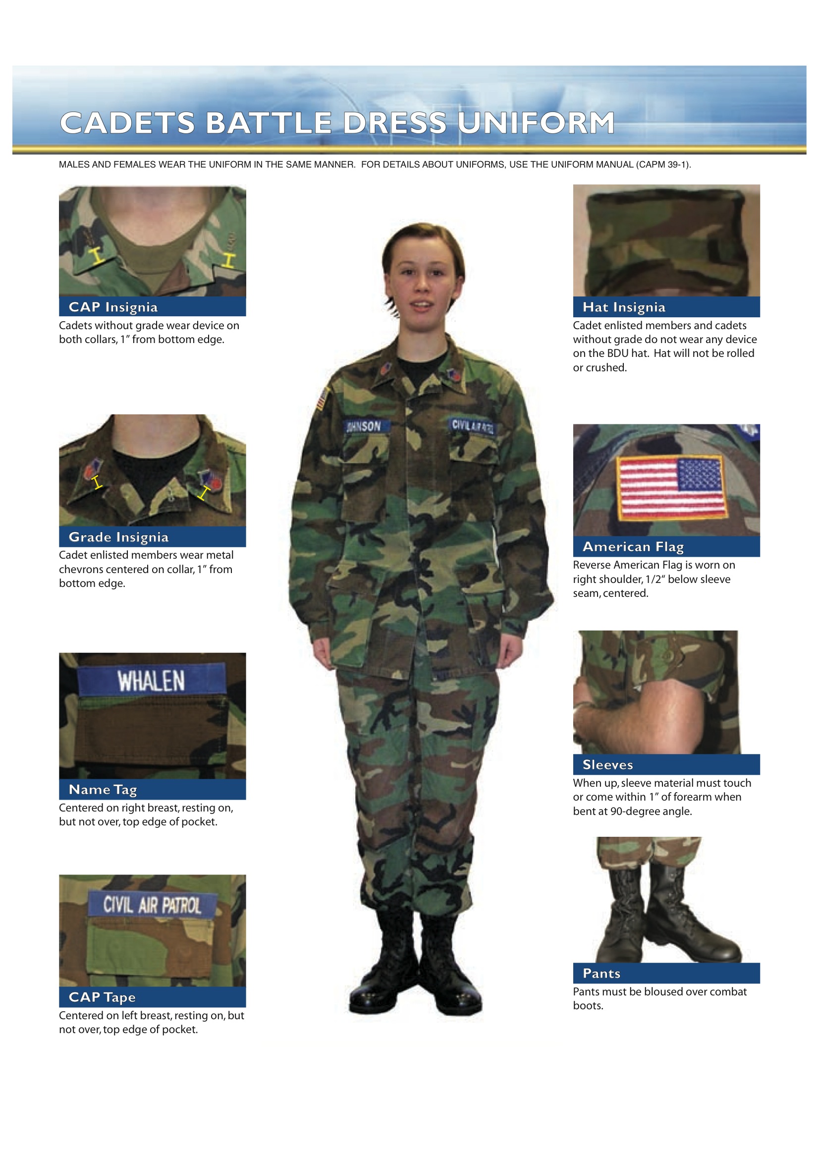 army bdu uniform patch placement